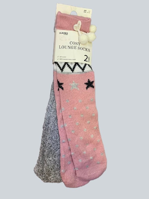Шкарпетки для дому Dunnes Stores(2 пари) · розмір 4-8(UK),37-42(EUR)