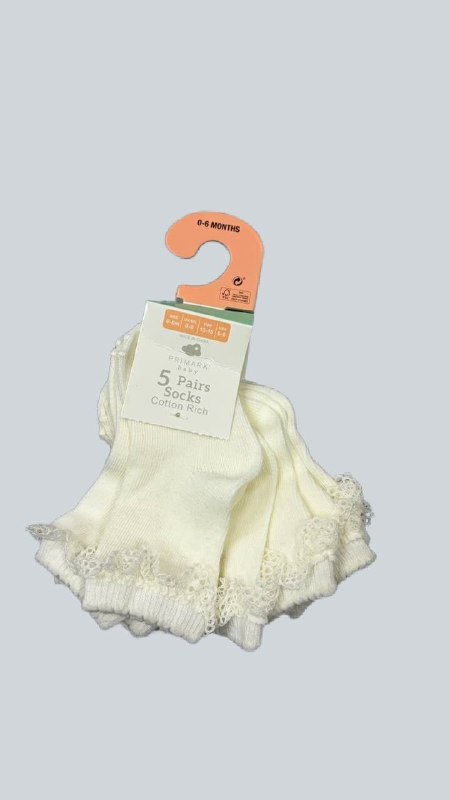 Шкарпетки Primark Baby, 5 пар · розмір 0–6 місяців