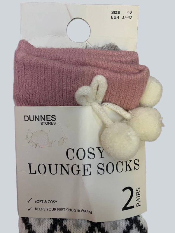 Шкарпетки для дому Dunnes Stores(2 пари) · розмір 4-8(UK),37-42(EUR)