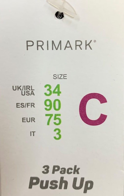 Бюстгальтер PRIMARK · розмір 34C(UK),75C(EUR)