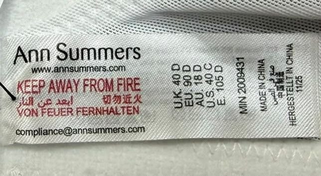 Бюстгальтер Ann Summers · розмір UK 40D / EU 90D