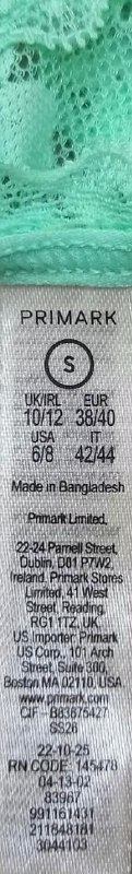 Білизна Primark · розмір S