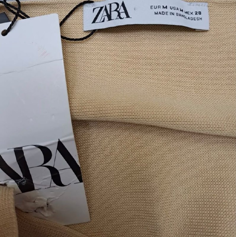 Трикотажний кроп-топ ZARA · розмір UK M
