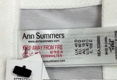 Бюстгальтер Ann Summers Attraction · розмір UK 40D / EU 90D