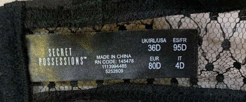 Бюстгальтер Secret Possessions · розмір 36D(UK),80D(EUR)