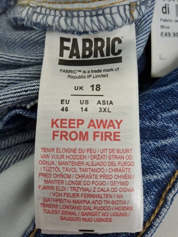 Джинси FABRIC · розмір UK 18