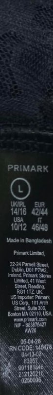 Білизна Primark (3од) · розмір L